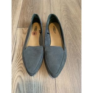 Olive Green Pointed Toe Flats